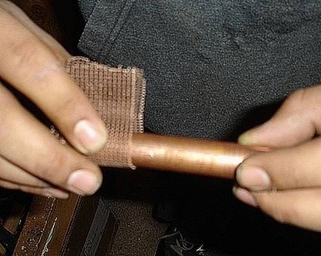 Copper pipe is the best to use,it is clean and doesn't leak.