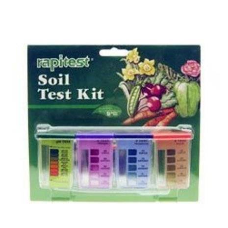 A colorful soil testing kit still in its packaging.