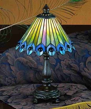 " A decorative table lamp on the table"