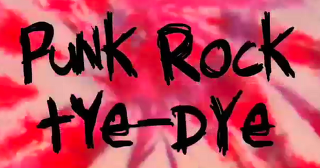 "The words like punk -rock , tye - dye is written using black marker".