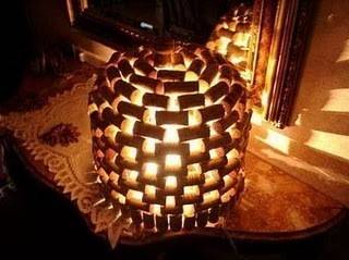 A light made of corks.