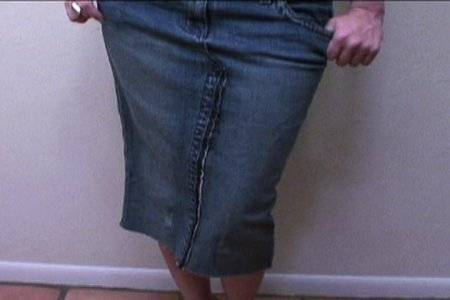 DIY ideas jeans to skirt.