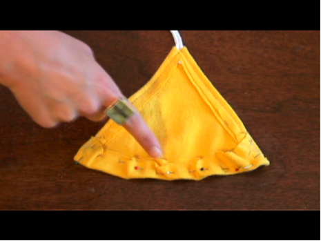 Small yellow bikini under making.