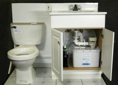 "A toilet with a sink ".