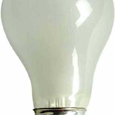 A single unlit lightbulb.