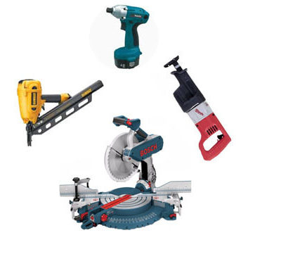 Four different types of power tools for different applications.