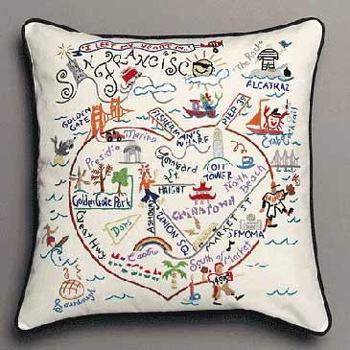 Some drawings are done on the pillow.