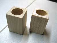 One person is explaining how to make test tubes vases.