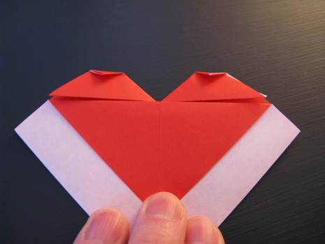 " Making a heart shaped origami envelope"