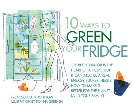 An advertisement shows ways to make your fridge healthier.