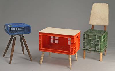 Chairs made from crates