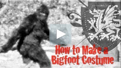 A screen shot of a youtube video showing how to make a bigfoot costume.