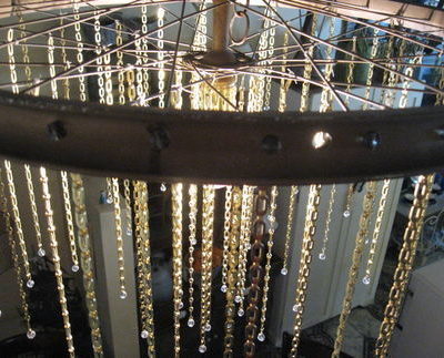 A chain chandelier.