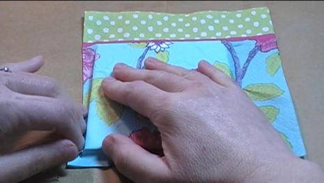 "Paper Napkins to Make Decorative Tile Coasters"