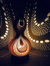 Artistic Gourd Lamp from Tokyo Exhibit