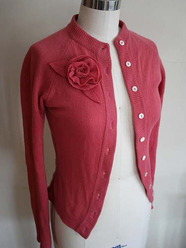 sweater with rose