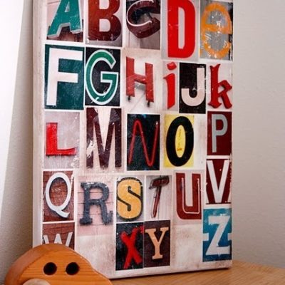 Alphabet art play activities for kids.