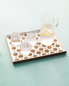Punched-Cork Serving Tray