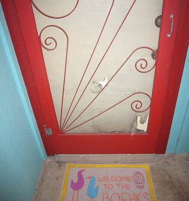 "A Hand Painted, Delightful Doormat to Welcome"