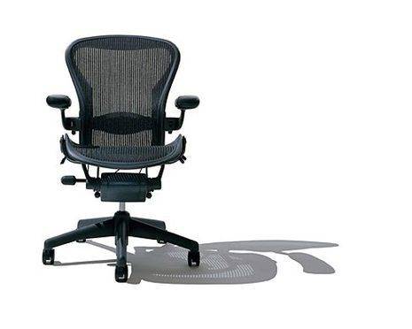 "A Black Office Chair made of Steel'