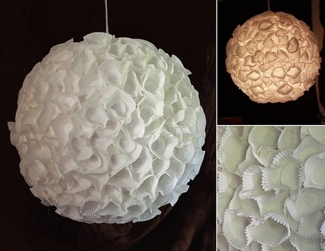 "A Ruffled Lotus Lantern Using Cupcake Liners"