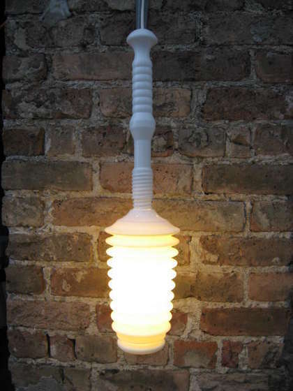 Upcycled glowing Toilet plunger Lamp!