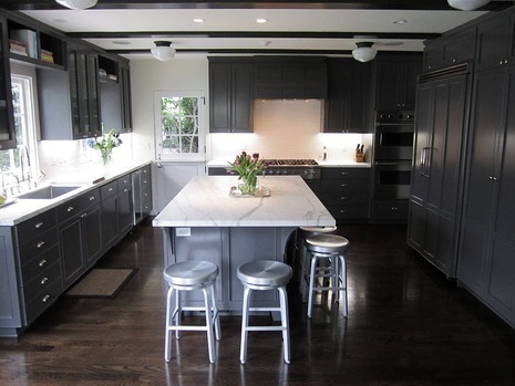 "Beautiful Kitchen in White and Black"