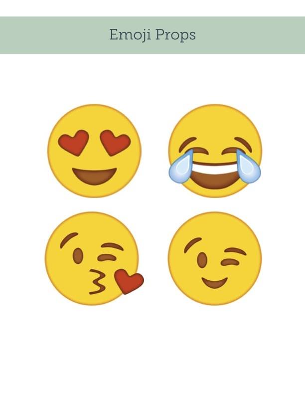 Emoji photobooth props