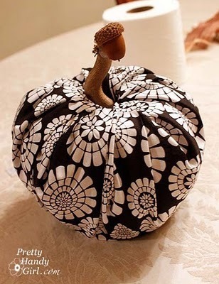 A black and white design toilet paper pumpkin