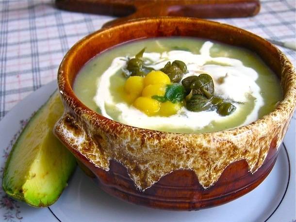 Colombian potato soup: Ajiaco