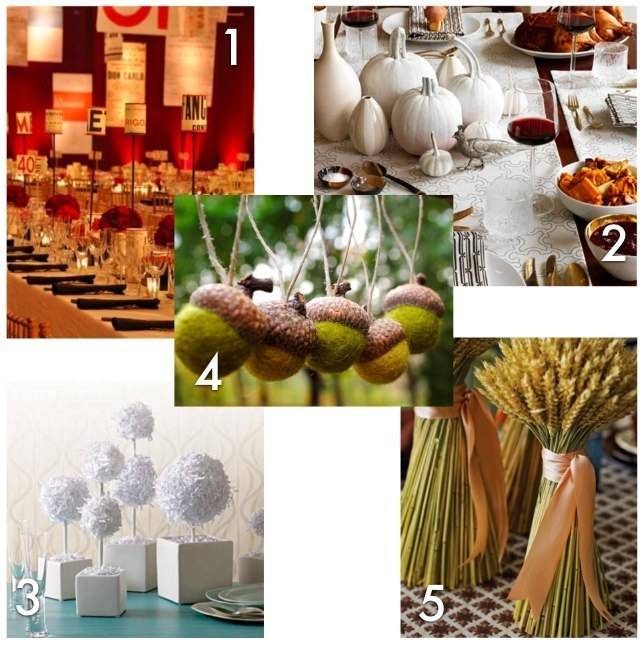 A mish mash of centerpiece ideas to spark your Thanksgiving crafting