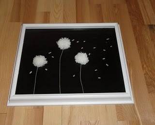 "A frame with Pom Pom Flowers"
