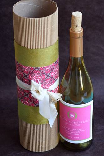 A cardboard Wine case"