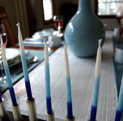 Our Hanukkah table setting.