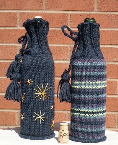 "Woolen Cloth used to Beautify Wine Bottle"