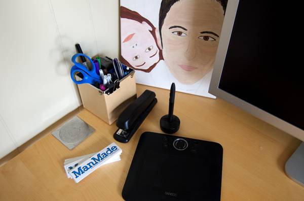 My drawing tablet. That's me and Alicia in the painting, staring at you.