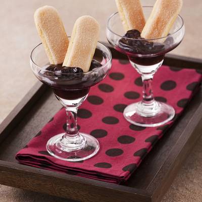 Crisp Ladyfingers with Chocolate Dipping Sauce