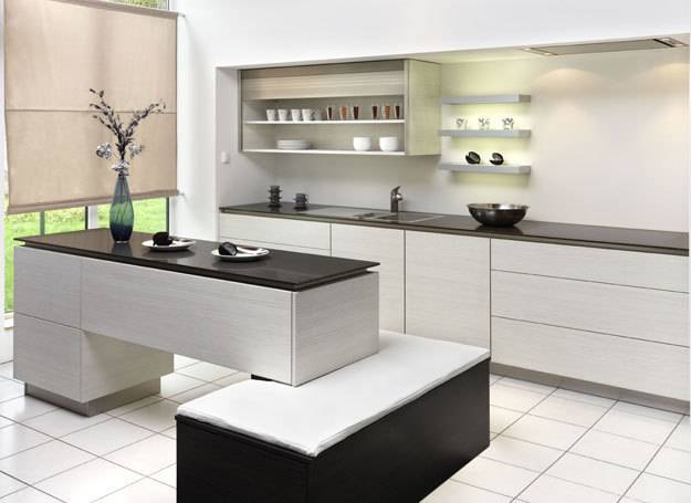 Simple black white kitchen design