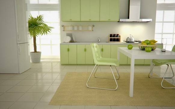 cgs fancy green kitchen 582x364 Green Kitchens Design Idea