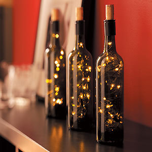 "Innovative use of Wine Bottles for Decoration"