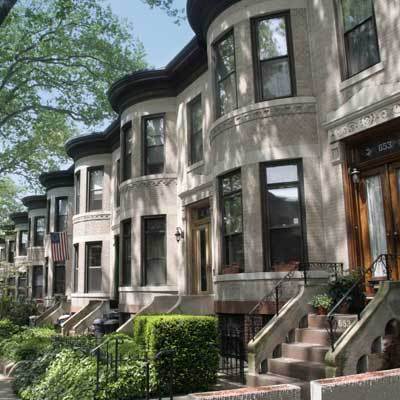 a row of houses in Bay Ridge, Brooklyn, New York