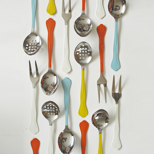 "Spoons with colorful Handles"