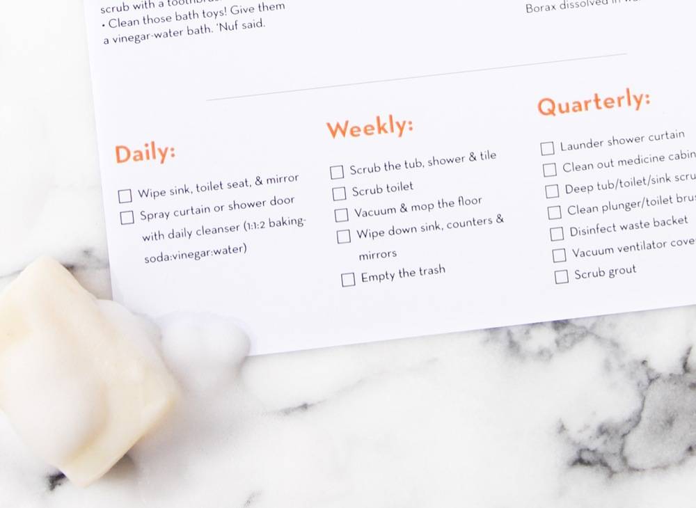 Tips to bathroom cleaning hacks.