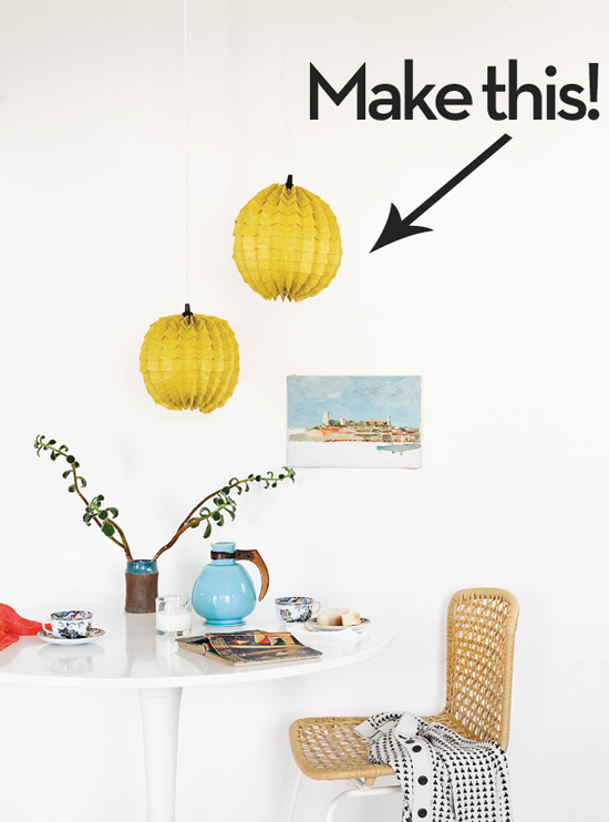 mareridt skrivebord fysisk How to: Make a Modern Paper Lamp Shade - Curbly