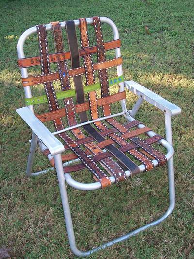 Unused old aluminum chair can be transformed into new one by using colourful cotton seats.