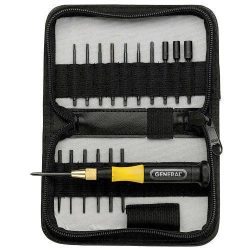 Black color tool kit pouch with tools inside.