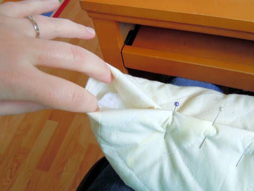 DIY bedcover making.