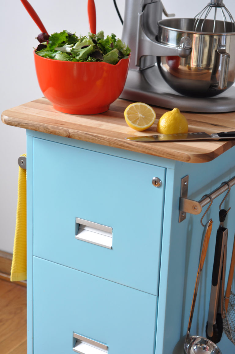 Make a Rolling Kitchen Cart From an Old Filing Curbly