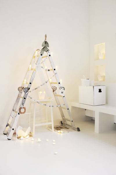 Ladder As Christmas Tree