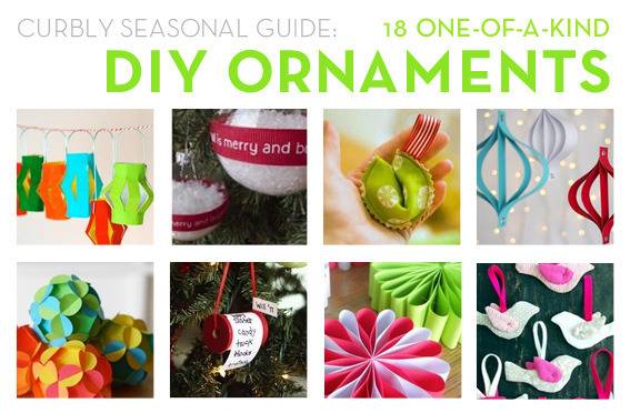 There is a collage of eight different do-it-yourself- ornament projects.